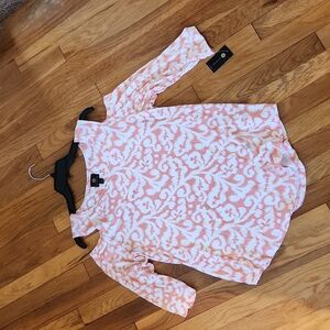 JM Collection ICY B Cold Shoulder Top NWT Size Petite Large